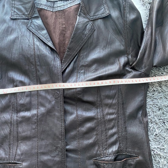 Luisa Cerano Genuine Leather Jacket - Picture 8 of 10